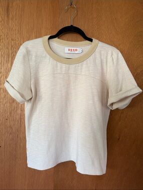 Deso Small Batch Women’s Cream Ringer Tee